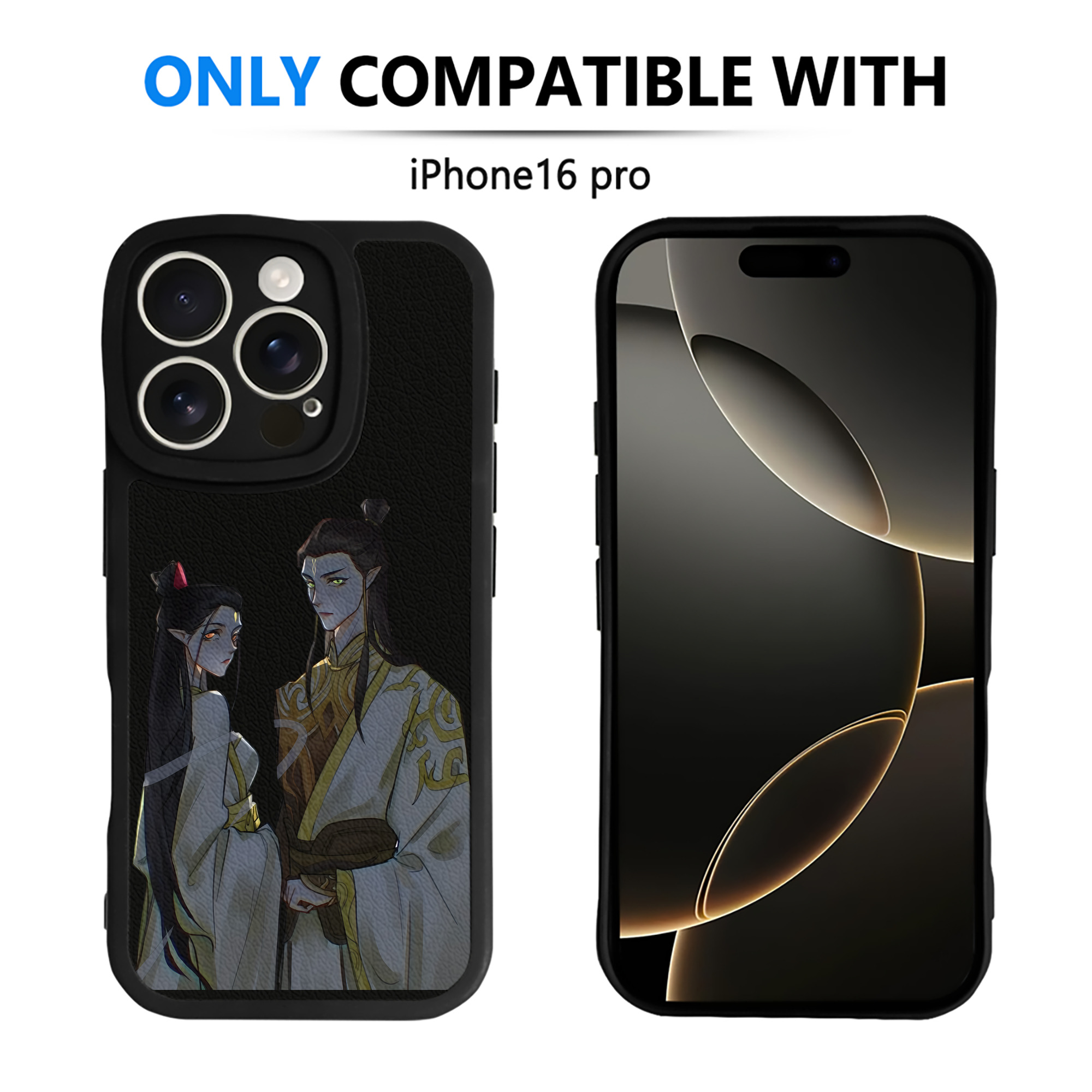（画像用） Ne Zha 2 ナタ 魔童の大暴れ 【iPhone 16シリーズ対応】シリコンスマホケース（レザー調） 材質：シリコン